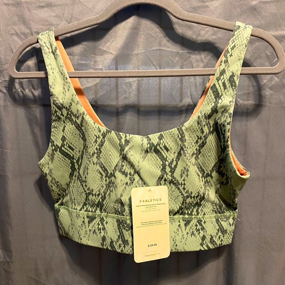 Reversible medium impact Fabletics sports bra